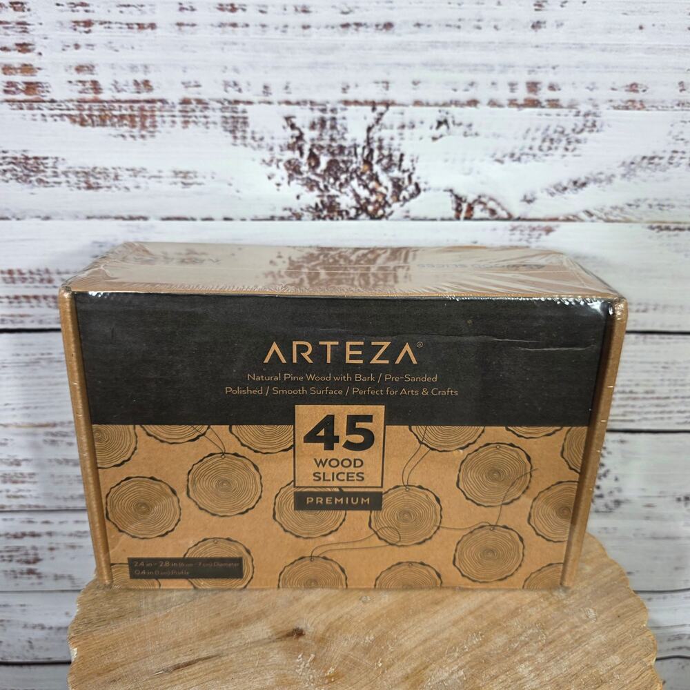 Arteza Wood Cutout Slices Art Supply DYI Projects NEW